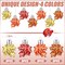 Funtery Thanksgiving Maple Leaf Ornaments Small Maple Leaf Hanging Pendant Small Tree Fall Autumn Mini Hanging Ornaments for Thanksgiving Tree, Table, Party Farmhouse Rustic Home Decorations(24 Pcs)